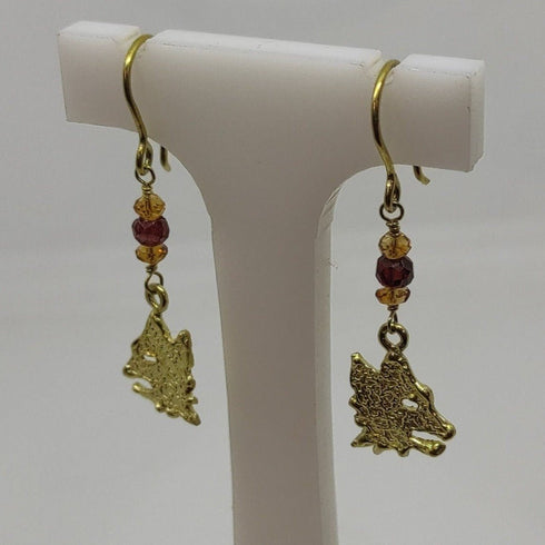 Orecchini oro 18k donna pendente con pietre di colore gr 3,10 | Gioiellitosti.it
